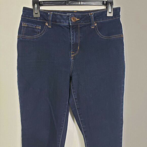 Maurices Womens Jeans Size Medium Reg Blue High Rise Stretch Dark Wash Skinny - Picture 6 of 10